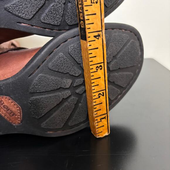 Born Leather Moto Boots Women’s 7.5 Brown Buckle Zip Rugged Comfort - Picture 7 of 8